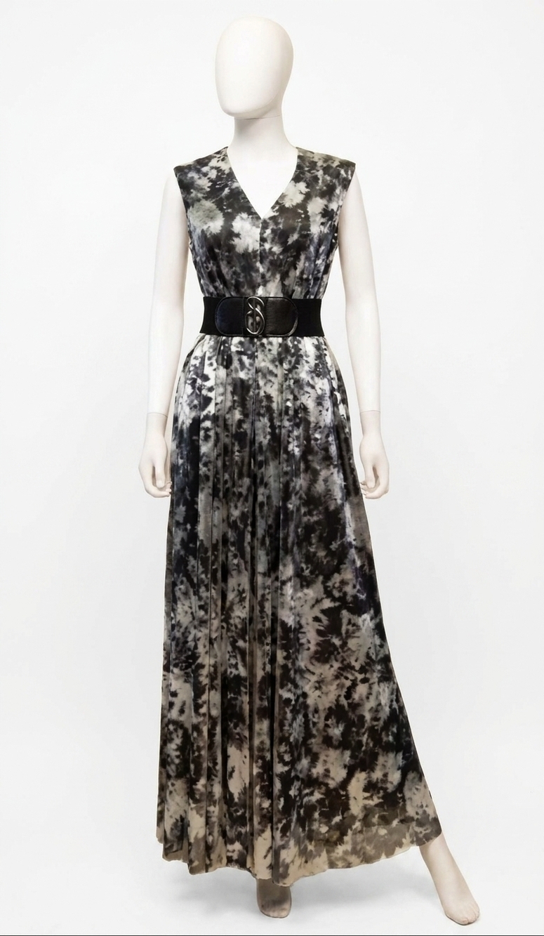 NEW SAMUEL DONG women's lightweight wide leg jumpsuit in black/silver